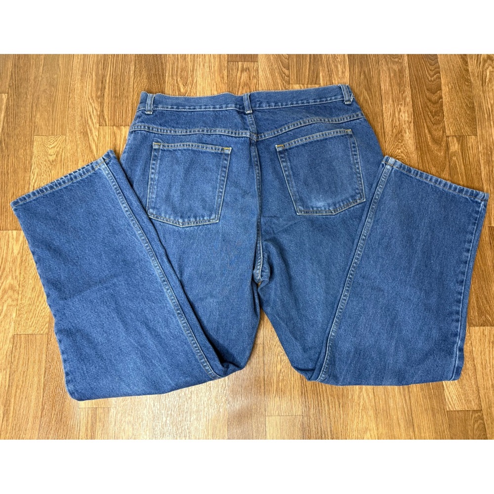 LL Bean Original Fit Straight Leg Jeans Womens 18 Reg Medium Wash Blue Cotton - Picture 9 of 10